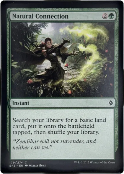 front of card
