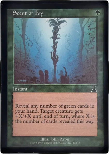 front of card