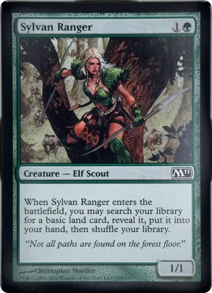 front of card