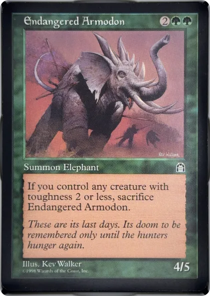 front of card