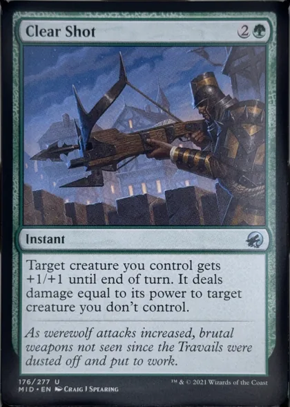 front of card