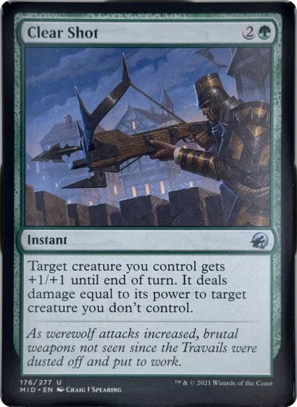front of card