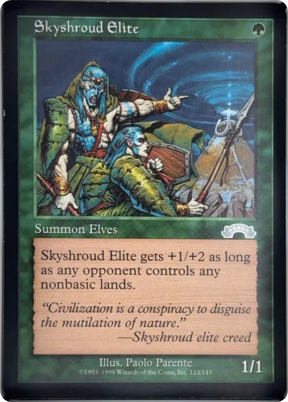 front of card