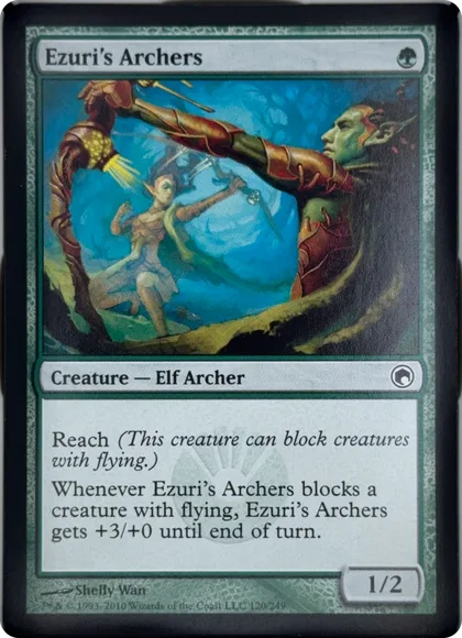 front of card