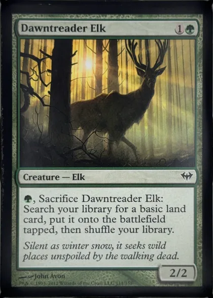 front of card