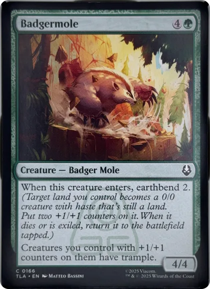 front of card