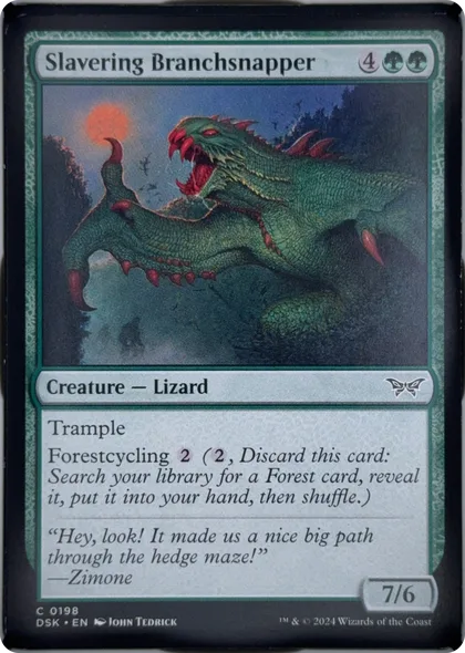 front of card