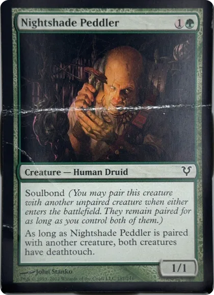 front of card
