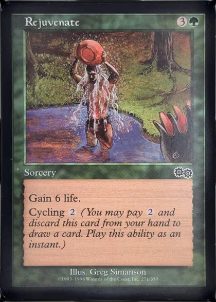front of card
