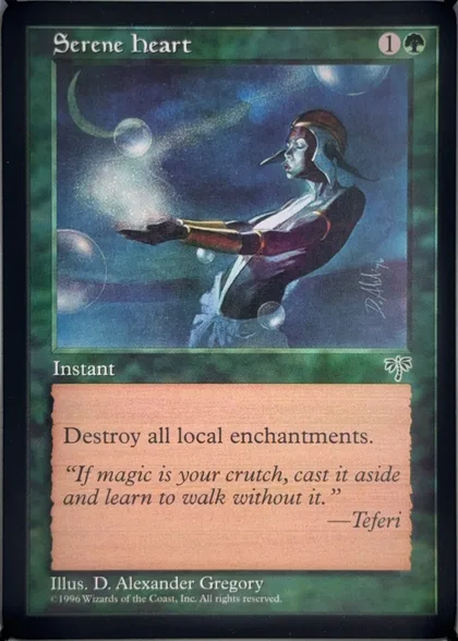 front of card