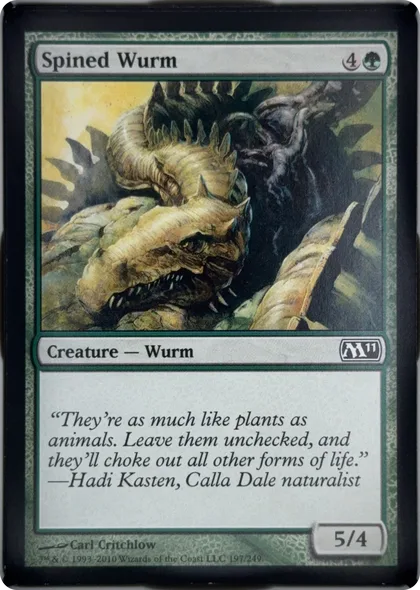 front of card