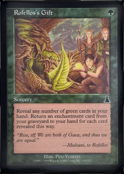 front of card