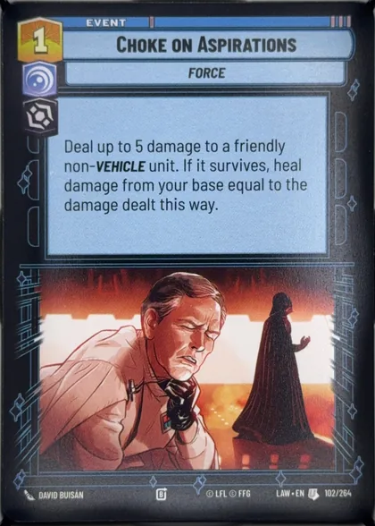 front of card
