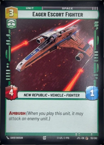 front of card
