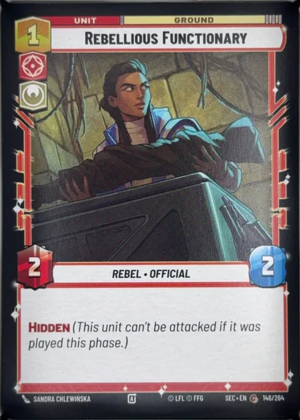front of card