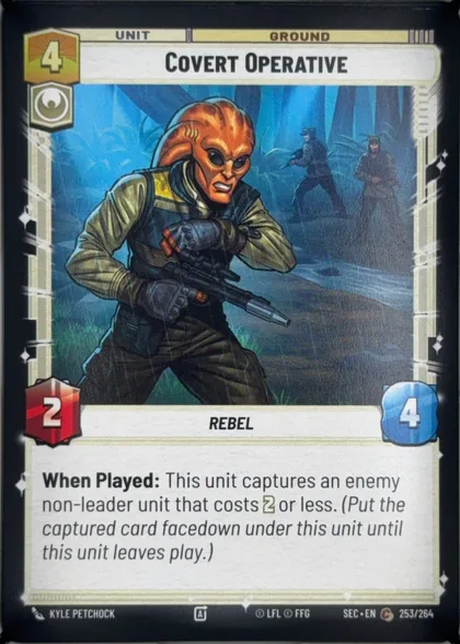 front of card