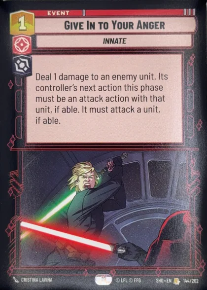 front of card