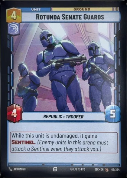 front of card