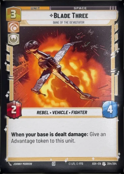 front of card
