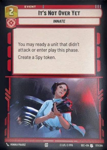 front of card