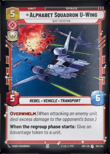 front of card