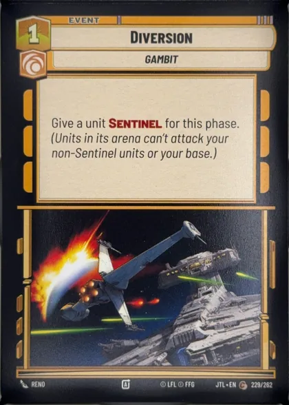 front of card