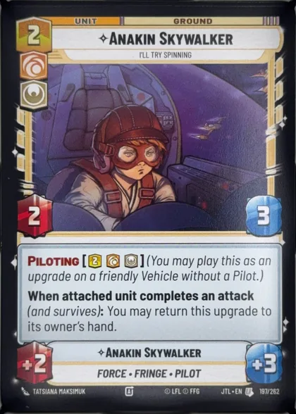front of card