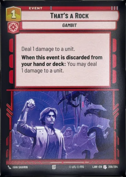 front of card