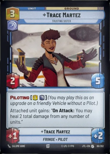 front of card