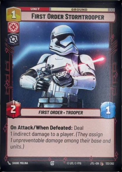front of card