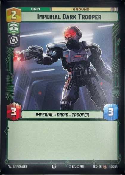 front of card