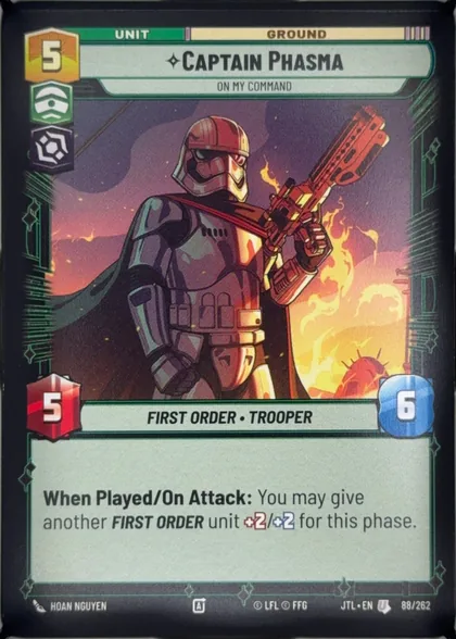 front of card