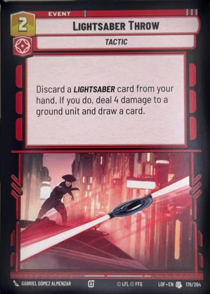front of card