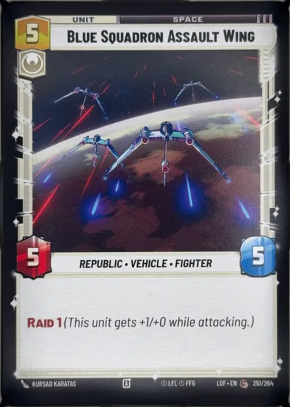 front of card