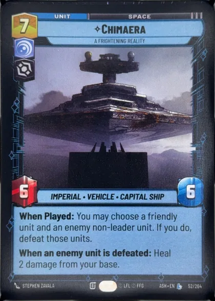 front of card