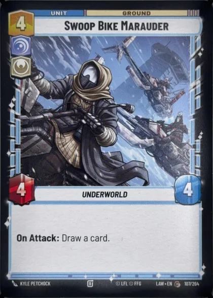 front of card