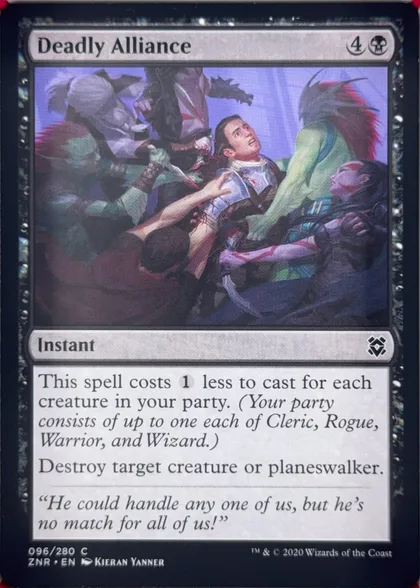 front of card