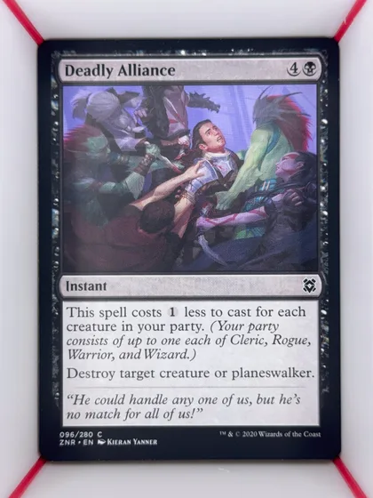 front of card
