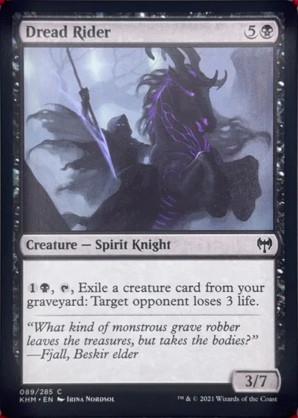 front of card