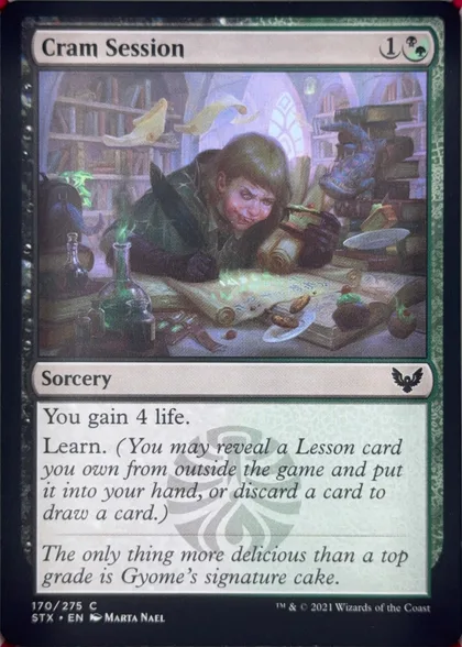 front of card