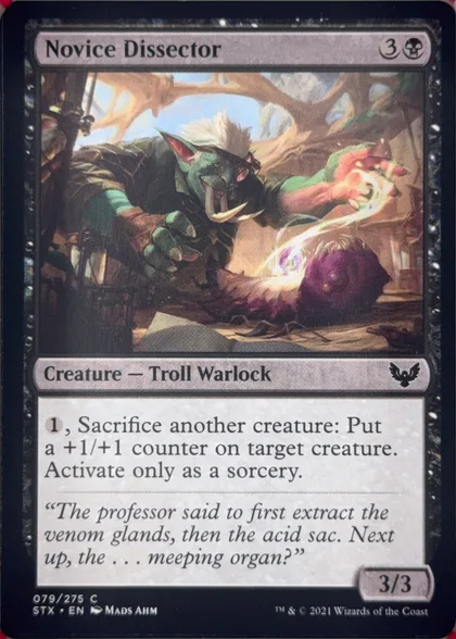 front of card