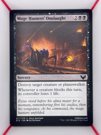front of card