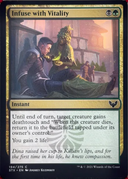 front of card