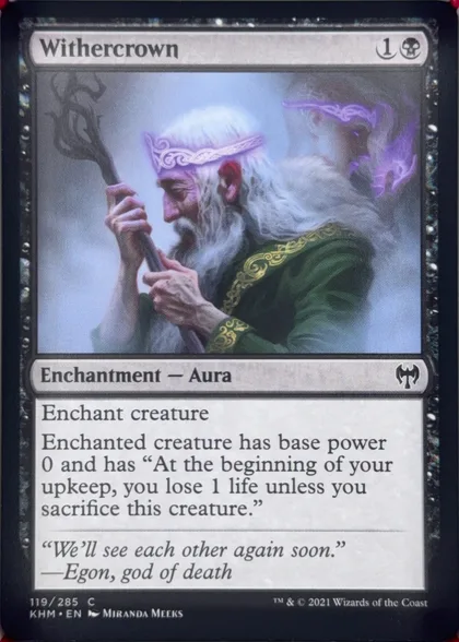 front of card