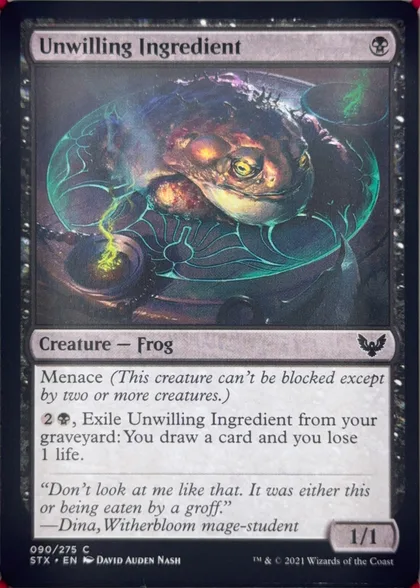 front of card