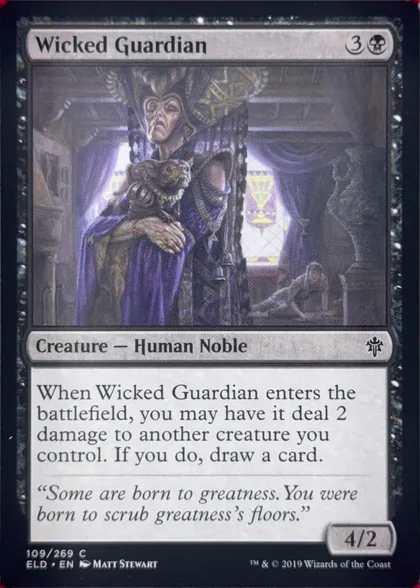 front of card