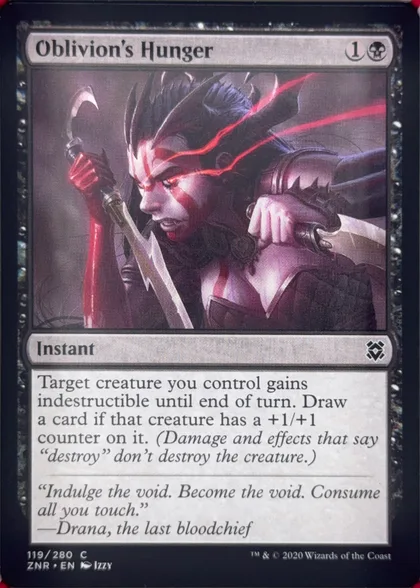 front of card