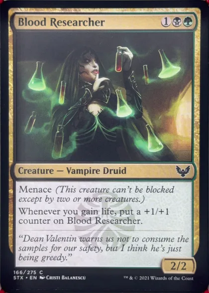 front of card