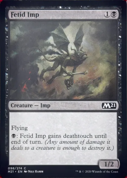 front of card