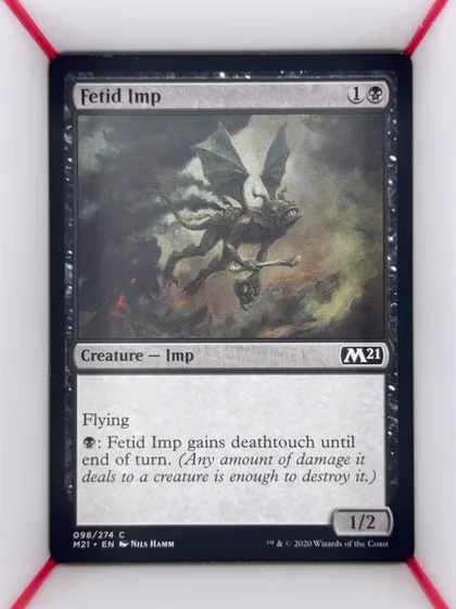 front of card